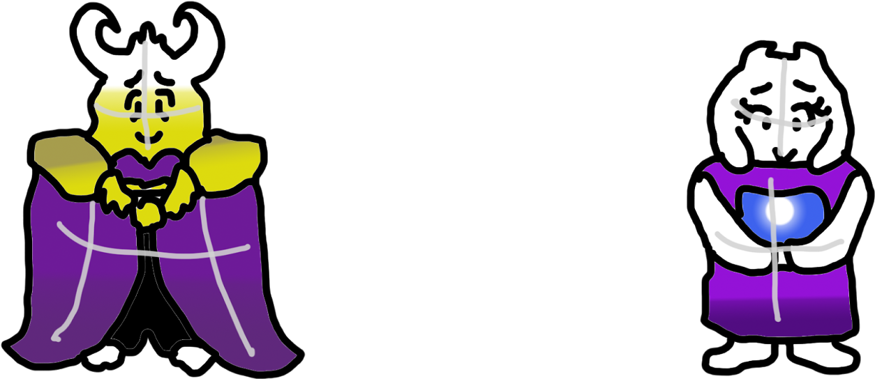 Asgore And Toriel - Cartoon (1600x1143), Png Download