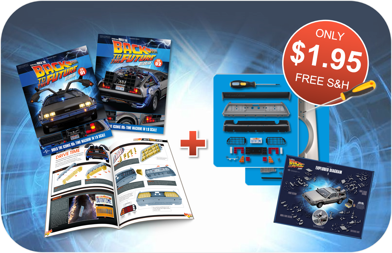 Delorean Video Library - バックトゥザフューチャー デロリアン 2017年 7/18号 [雑誌] (1348x871), Png Download