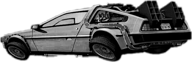 Delorean Freetoedit - Delorean Dmc-12 (645x210), Png Download