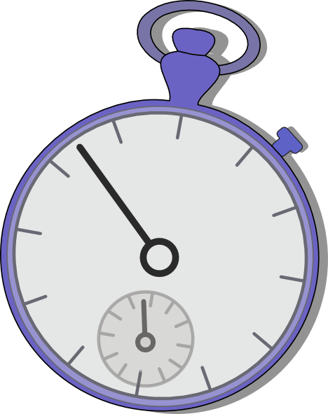 Pocket Watch Clipart Cartoon - Running Stopwatch Clipart (468x592), Png Download