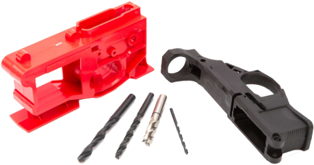 80% Polymer Ar-15 Lower Receiver With Jig - P80 Nkit-fde G150 Ar15 Lower Recv Kit 80% (600x400), Png Download