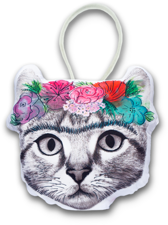 Chaveirinho Frida Katho - マグネット マウスパッド アニマル マスク ネコ 14×7×0.3cm グレー / 1253 (500x500), Png Download