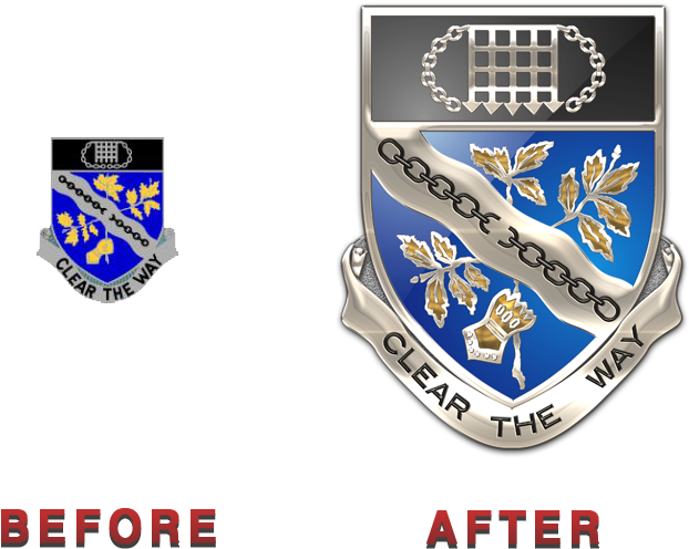 The Distinctive Unit Insignia Consists Of A Silver - Battalion (724x520), Png Download