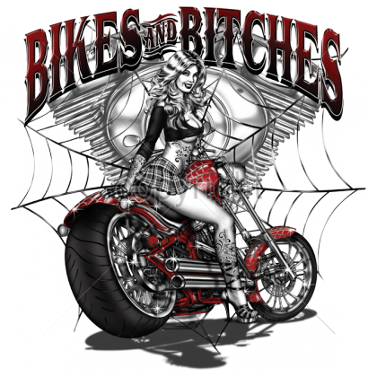 505f5f2092 - Pin Up Biker Tattoo (420x420), Png Download