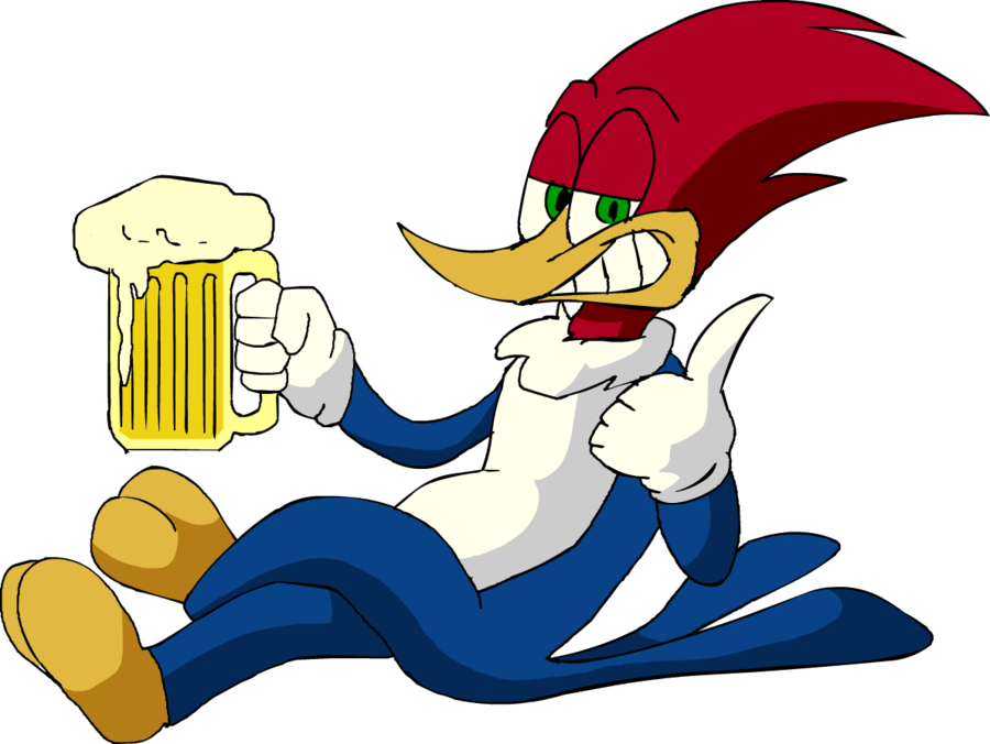 Woody Woodpecker - Kartun Woody Woodpecker Racing (900x676), Png Download