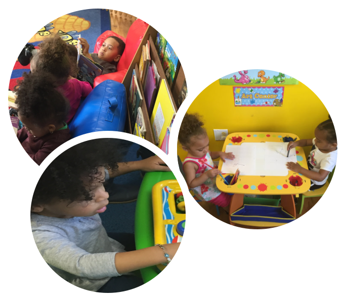 Children Reading And Children Running For Their School - School (674x594), Png Download