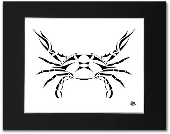 Blue Crab Art Print - Crab (650x582), Png Download