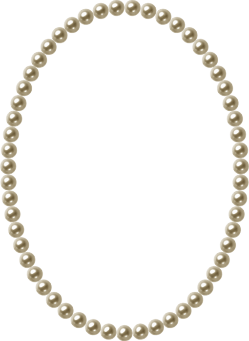 Cadres - Circle Pearl Frame (510x699), Png Download