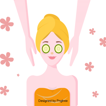Simple Cartoon Female Spa Nursing Design, Simple, Female, - Illustration (360x360), Png Download
