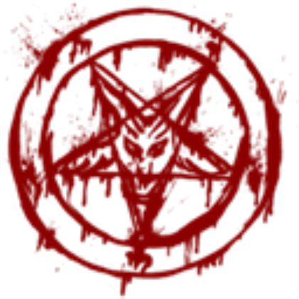 Dark Red Blood Satanic - Baphomet Baphomet Baphomet Rectangle Sticker (420x420), Png Download