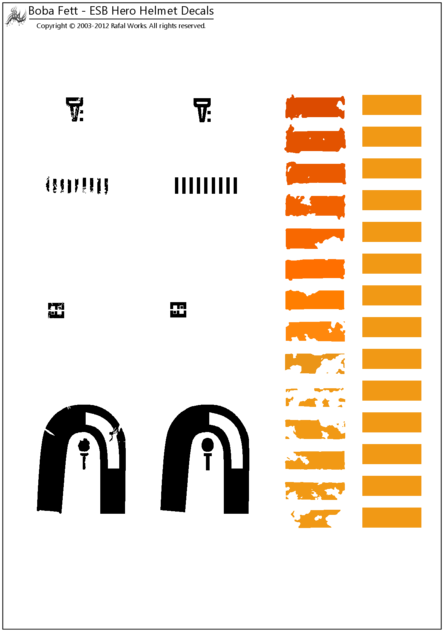 Boba Fett Helmet Markings (452x640), Png Download