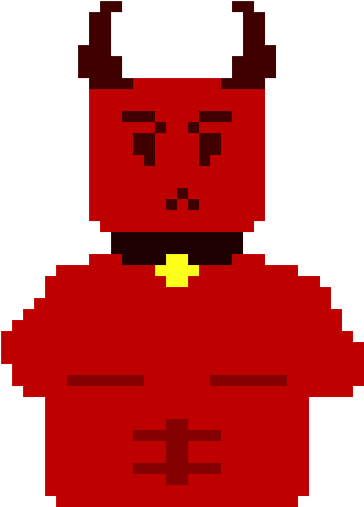 Satan - Pixel Art (410x520), Png Download