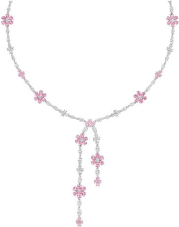 Forget Me Not By Harry Winston, Lariat Pink Sapphire - Harry Winston Forget Me Not (525x350), Png Download