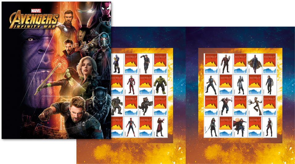 Infinity War Stamp Pack - Avengers Infinity War Stamp Pack (970x545), Png Download