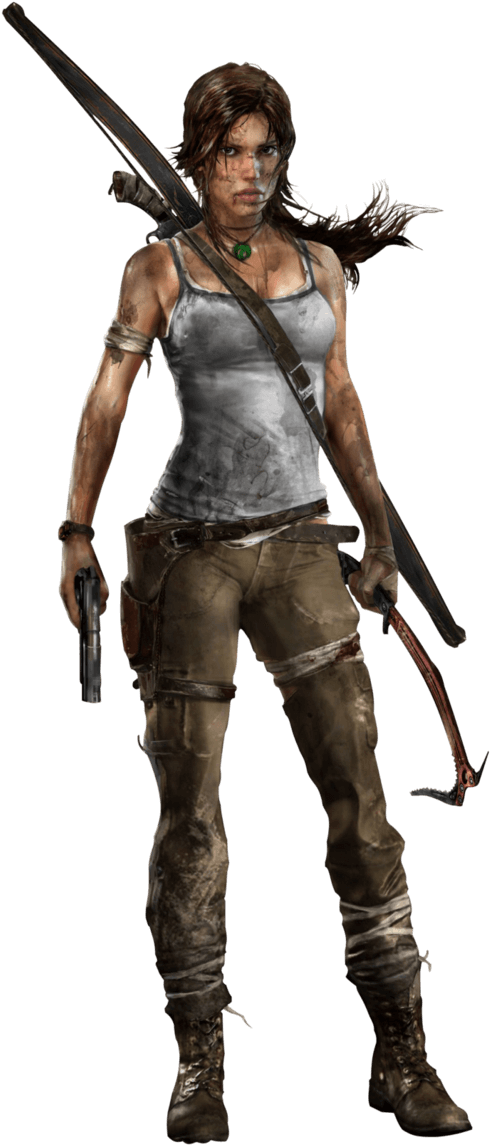 Tomb Raider - Tomb Raider Main Character (641x1246), Png Download
