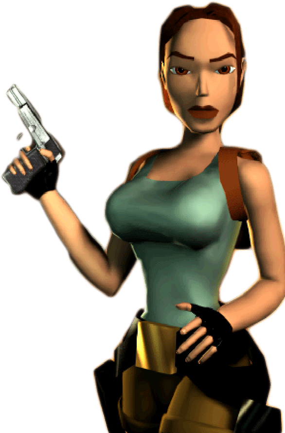 Games - Lara Croft Tomb Raider 2 Png (617x1000), Png Download