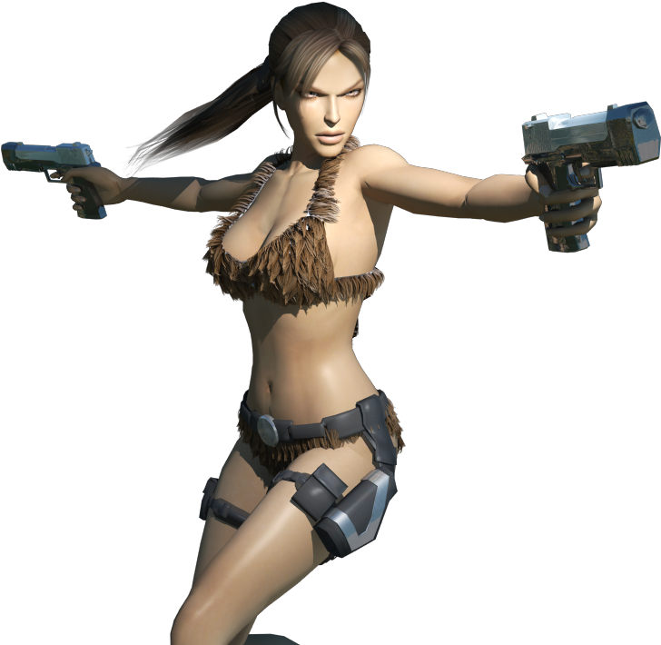 Cavewoman Bikini - Animierte Lara Croft Gif (1280x720), Png Download