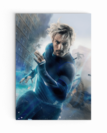 Age Of Ultron Quicksilver Poster - Avengers 2 Aarón Taylor Johnson (350x435), Png Download