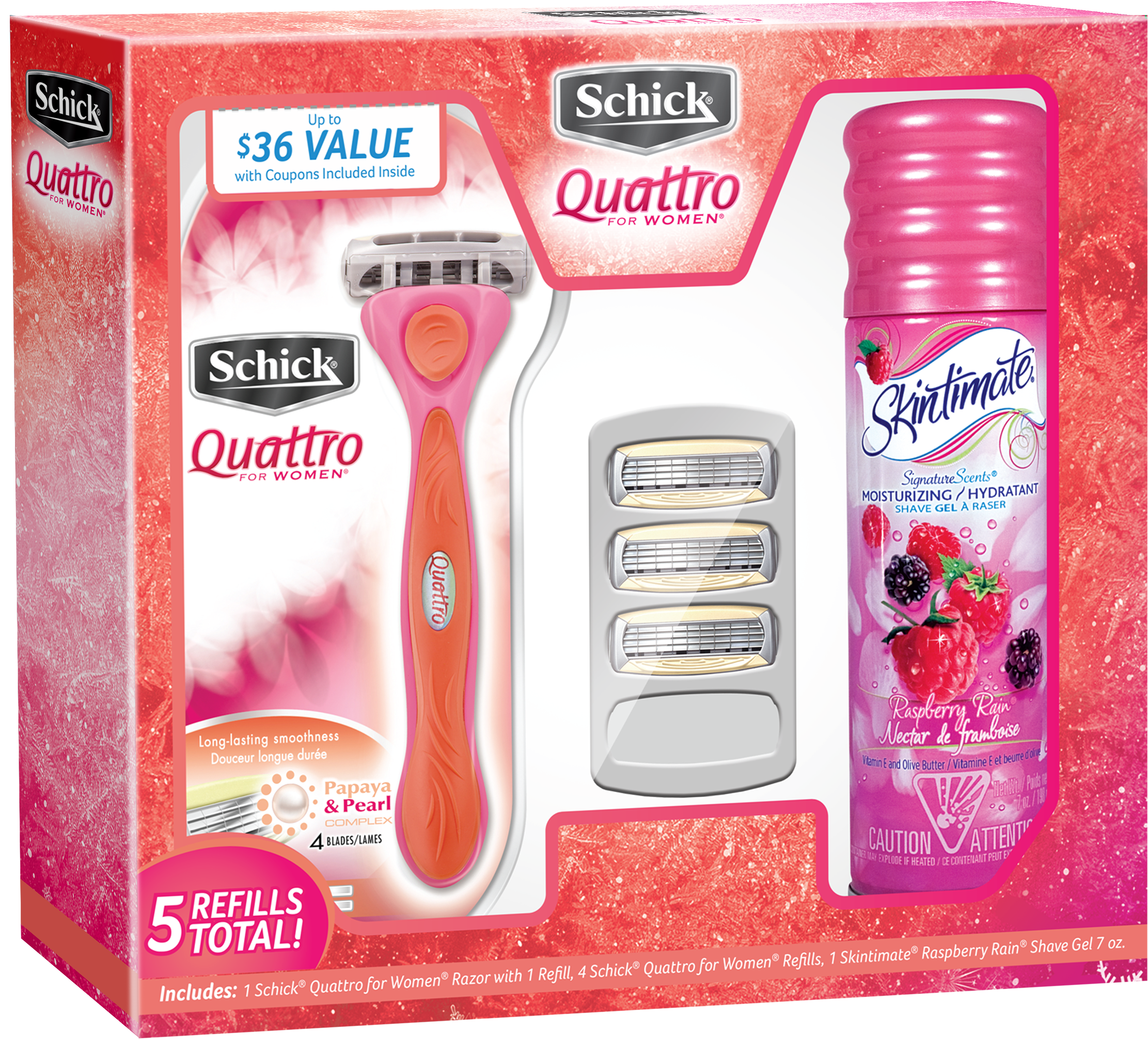 Schick Quattro For Women Razor, Razor Blade Refills - Quatto For Women Schick Quattro For Women Razor, Razor (2222x2222), Png Download