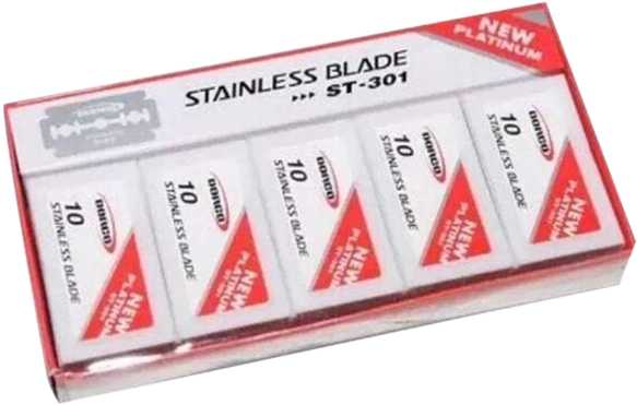 Dorco Platinum Stainless Steel De Razor Blades St301 (600x600), Png Download