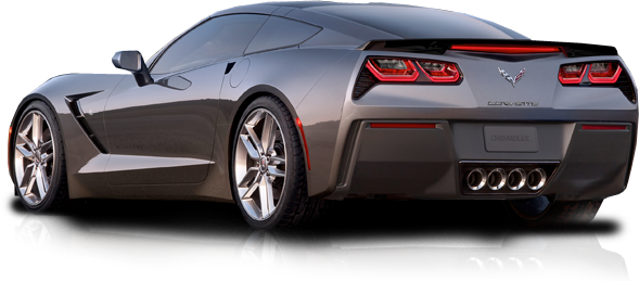 Corvette Car Png Photo - 2018 Corvette Z06 Gray (589x259), Png Download