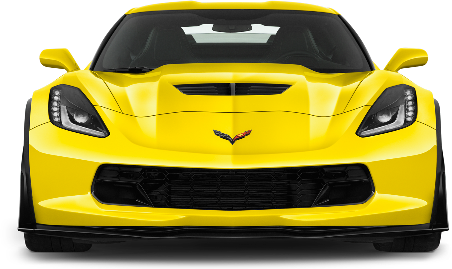 13 - - Corvette Zo6 Front View (1360x903), Png Download