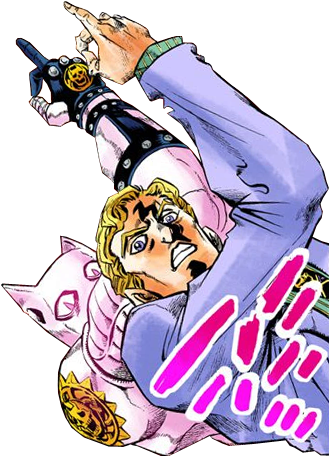 Yyyyyy - Kira Killer Queen Png (406x480), Png Download