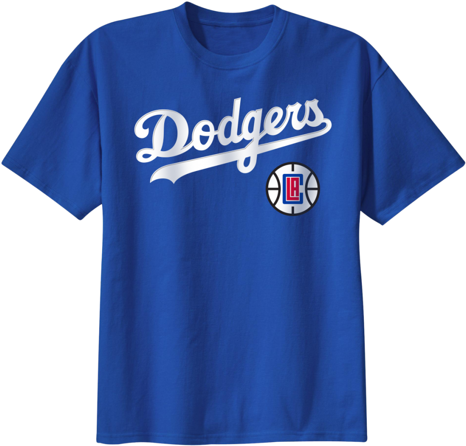 Clippers Dodgers T Shirt - Lafc Dodgers T Shirt (1024x1012), Png Download