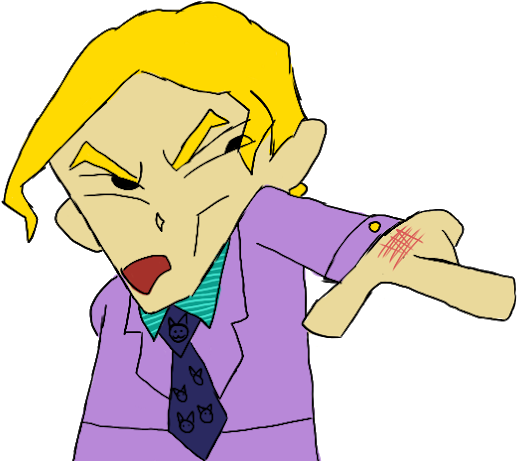 "my Stand, Killer Queen, Has No Weakness" - Cartoon (530x466), Png Download