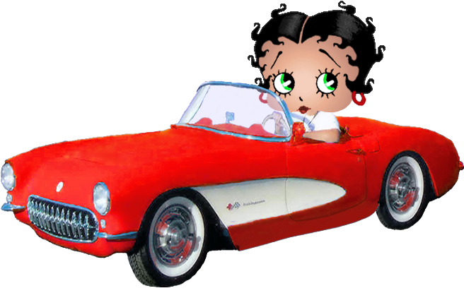 Betty Boop 1957 Corvette Photo Bettyboop1957corvette - Betty Boop (685x438), Png Download