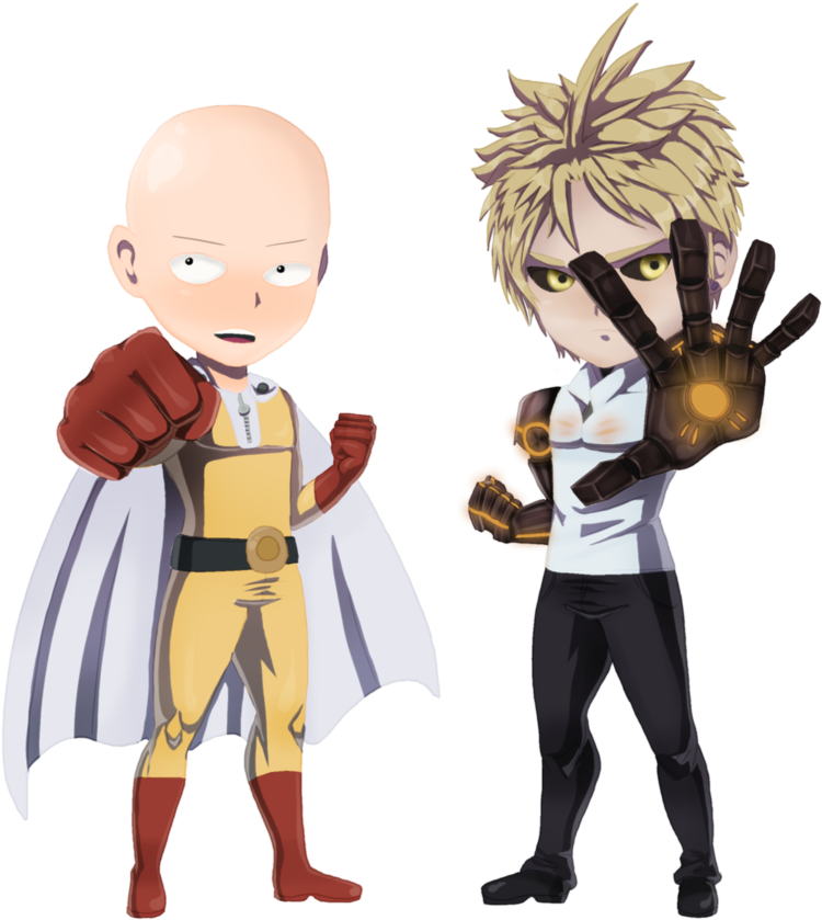 Clipart Free Download And Genos By Jeyrablue On Deviantart - Saitama & Genos Fan Art (894x894), Png Download
