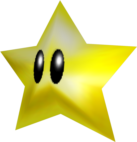 Mario Clipart Yellow Star - Mario 64 Power Star (750x650), Png Download
