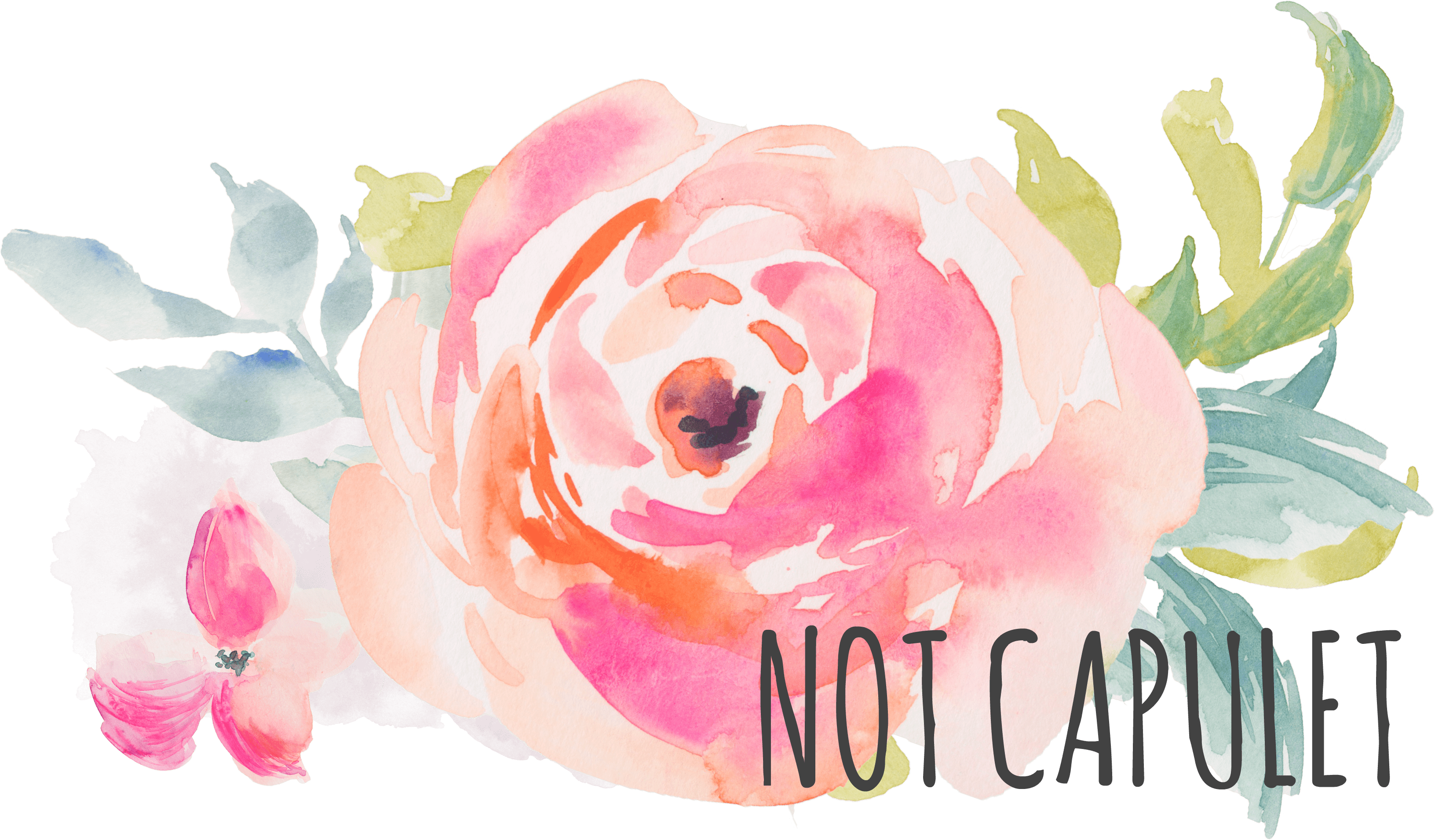Image-5 Not Capulet Header Grey - Pink Watercolor Flower Mousepad (3263x1910), Png Download