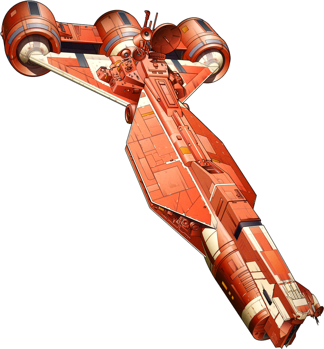 Consular-class Cruiser - Star Wars Phantom Menace Ship (1154x1250), Png Download
