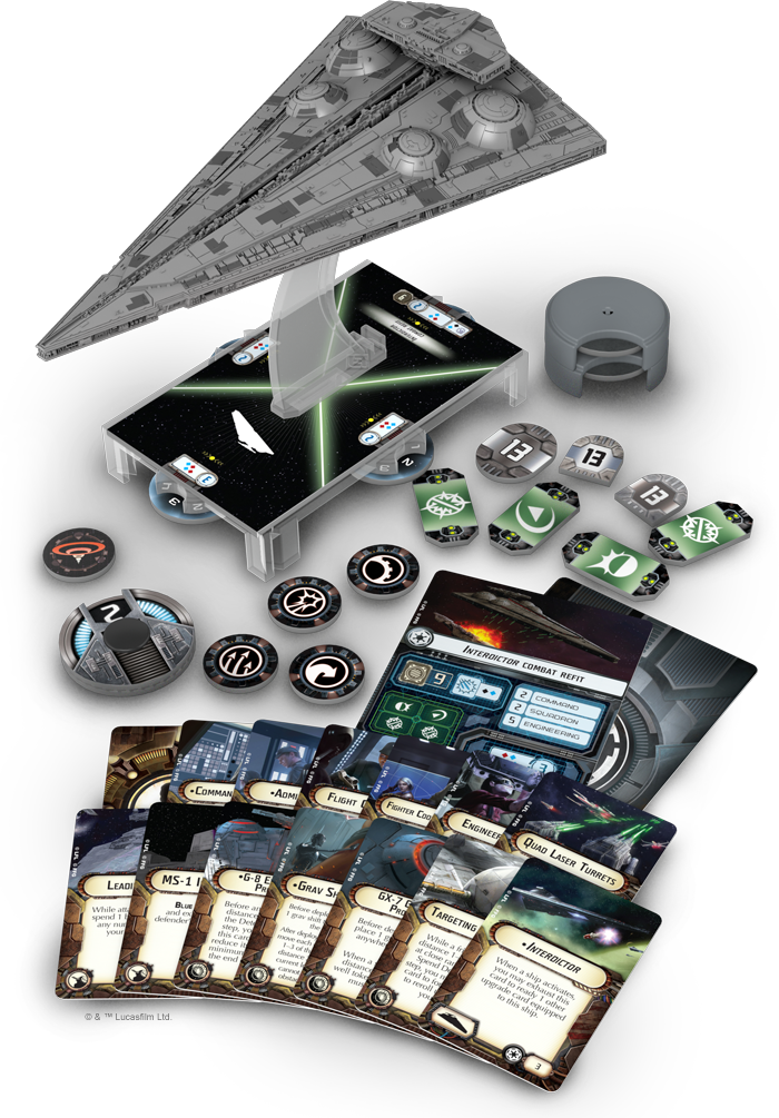 Swm16 Spread - Fantasy Flight Games Star Wars: Armada - Interdictor (700x1005), Png Download
