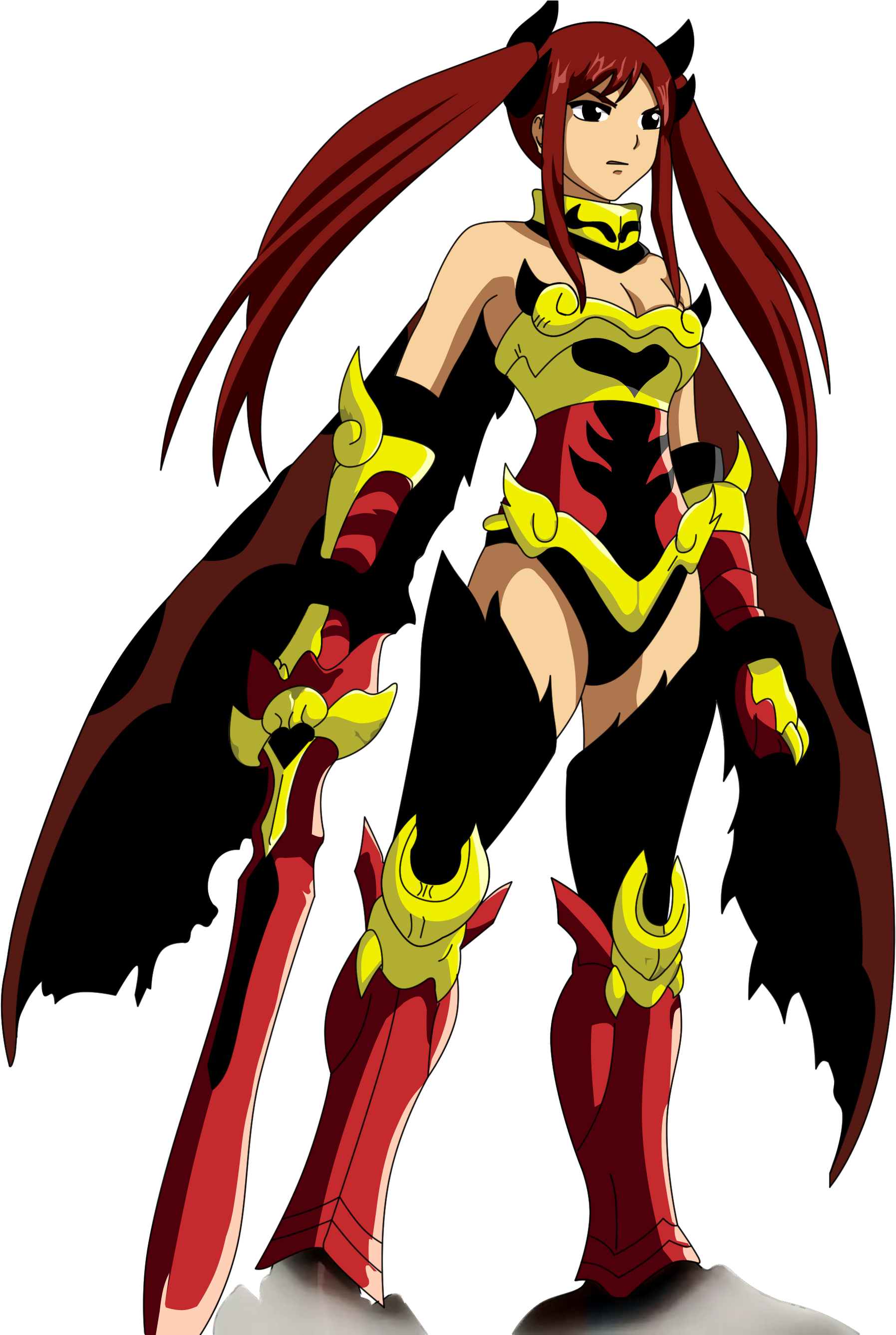 Erza Scarlet Flame Empress Arm By Ice Do - Erza Scarlet Fire Empress Armor (2000x2672), Png Download