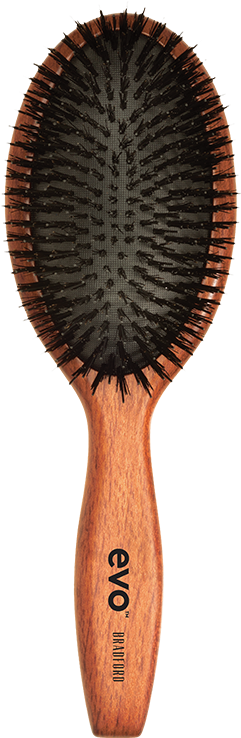 Bradford - Evo Boar Bristle Brush (349x751), Png Download