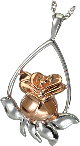 Rose Tear Drop - Rose Teardrop Cremation Necklace (500x500), Png Download