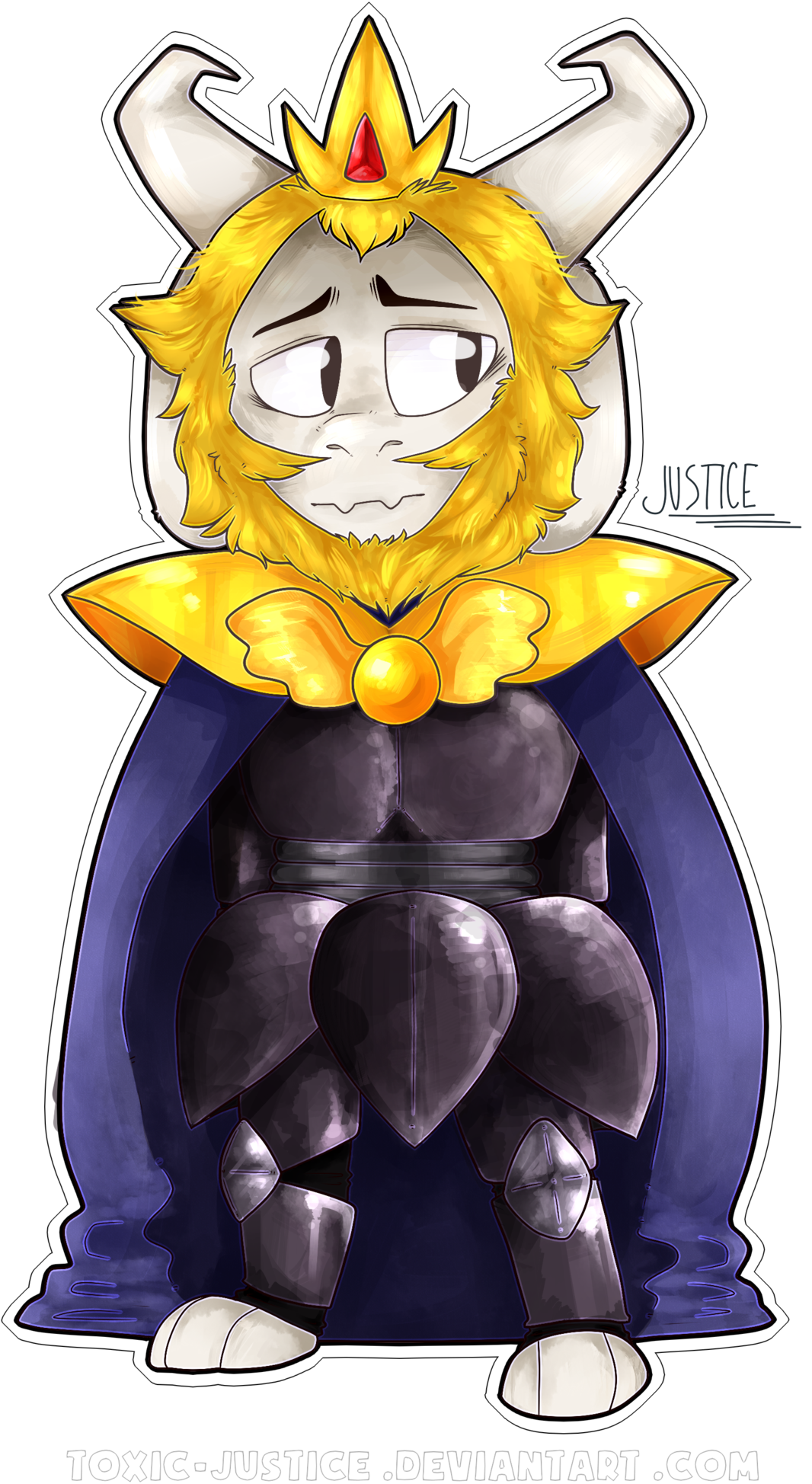 Asgore Undertale Png Vector Free - Asgore Chibi (1280x2086), Png Download
