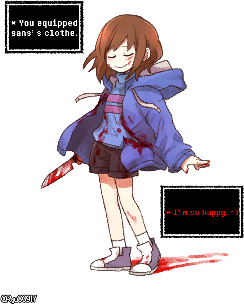 Art, Frisk, And Undertale Image - Genocide Frisk (500x625), Png Download