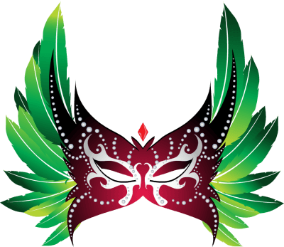 Mardi Gras Mask Clipart - Rio Carnival Mask Clipart (400x347), Png Download