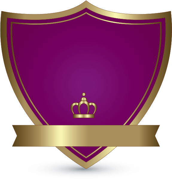 Purple And Gold Crest Png - Shield Logo Template (734x634), Png Download