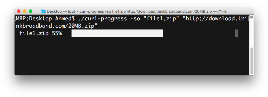 And This Is The Output - Bash Progress Bar Wget (918x340), Png Download