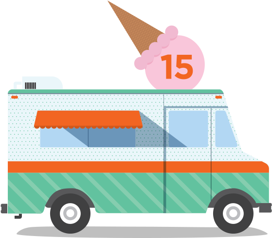 Icecreamtruck - Salesforce Summer 15 (582x510), Png Download