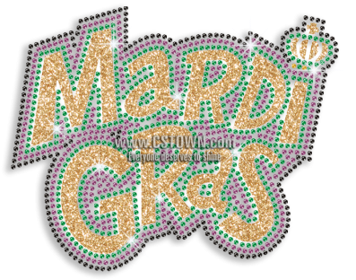 Custom Bling Transfer Design Mardi Gras Mask - Illustration (450x450), Png Download