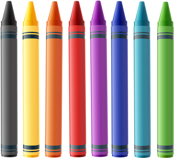 Colorful Crayons Png Clip Art Image - Crayons Clipart (600x542), Png Download