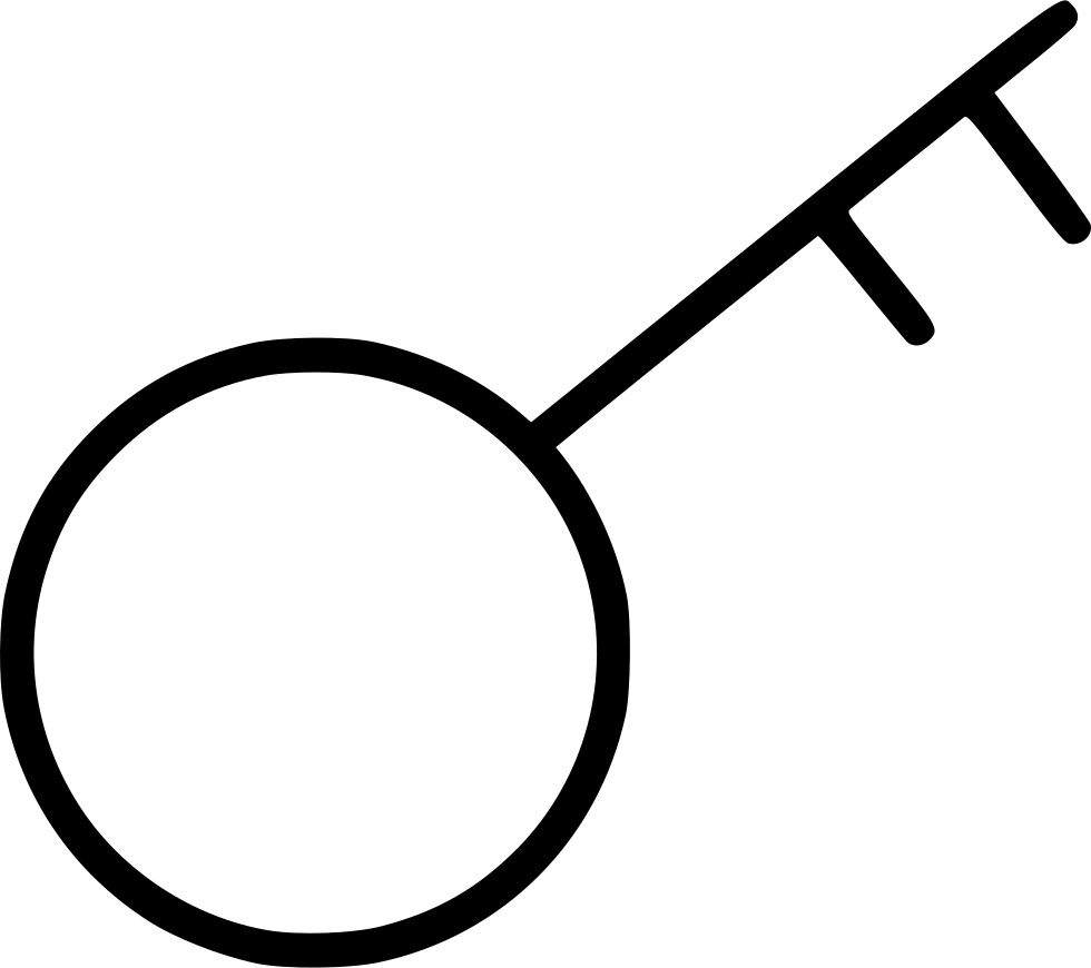 Vintage Room Key - Circle (980x870), Png Download