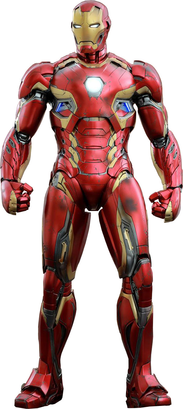 Hot Toys Im Mk 45 Transparent - Avengers 2 - Iron Man Mark Xlv 1:4 Scale Figure (598x1336), Png Download