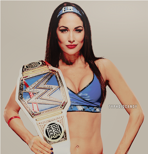 Nikki Bella And Brie Bella As The Raw And Smackdown - Brie Bella Smackdown Women's Champion (540x558), Png Download