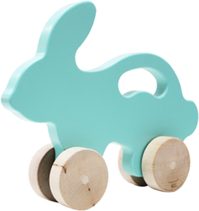 Bright Bunny - Manny And Simon Light Teal Bunny Push Toy (1000x1000), Png Download